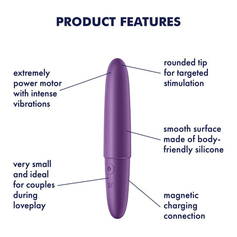 Ultra Power Bullet 6 USB Rechargeable Bullet by Satisfyer - Bullet Vibrators