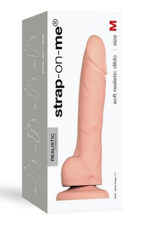 Strap-on-Me Soft Realistic Dildo Medium - - Strap On Sextoys