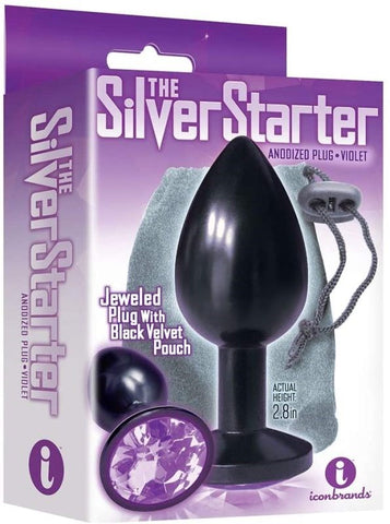 The Starter Anodised 2.8'' Butt Plug with Round Jewel - Butt Plugs