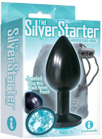 The Starter Anodised 2.8'' Butt Plug with Round Jewel - Butt Plugs