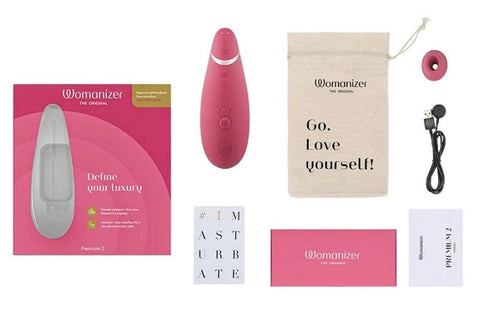 Womanizer Premium 2 Clitoral Massager by Lovehoney - Realistic Dildos