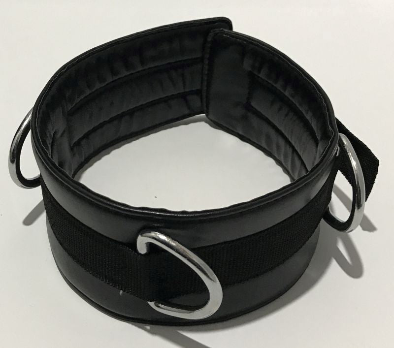 3 D Rings Bondage Collar - - Collars And Cuffs