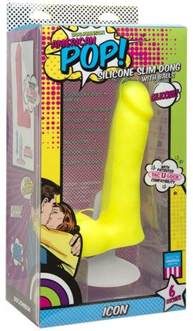 American Pop Icon Realistic Dong With Ball by Doc Johnson - Realistic Dildos