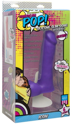 American Pop Icon Realistic Dong With Ball by Doc Johnson - Realistic Dildos