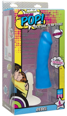 American Pop Rebel Silicone Slim Dong by Doc Johnson - G-Spot Vibrators