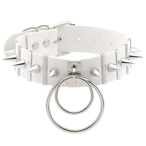 BDSM Spiked Collar PVC With Pendant by BDStyle - Masks And Blindfolds