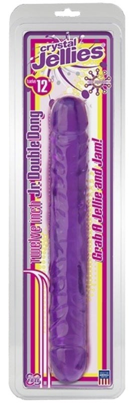 Crystal Jellies 12 inch Jr Double Dong - - Bullet Vibrators