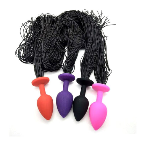 Faux Horsetail Silicone Anal Plug Small by BDStyle - Butt Plugs