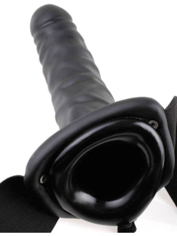 Fetish Fantasy 8 inch Vibrating Hollow Strap-On - - Butt Plugs