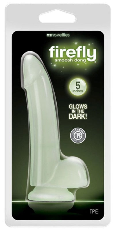 Firefly Smooth Glowing Dong 5 inch - - Strap On Sextoys