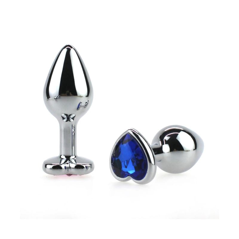 Heart Jeweled Large Stainless Steel Butt Plug - - Rabbit Vibrators