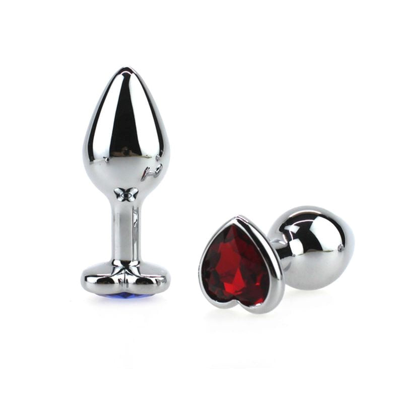 Heart Jeweled Large Stainless Steel Butt Plug - - Rabbit Vibrators