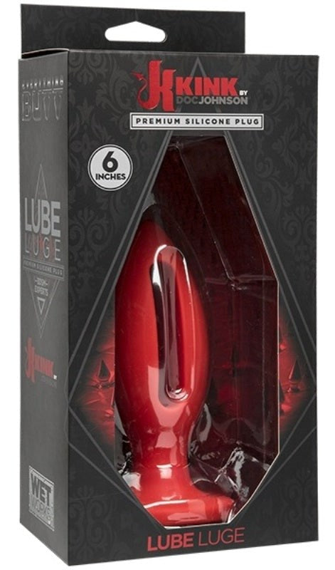 Kink Wet Works Lube Luge Premium Silicone Butt Plug 6 Inch - - Butt Plugs