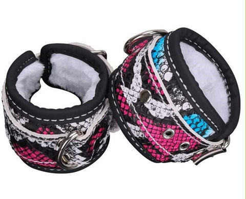 Patterned bondage play wrist or ankle cuffs by BDStyle - Cuffs and Restraints