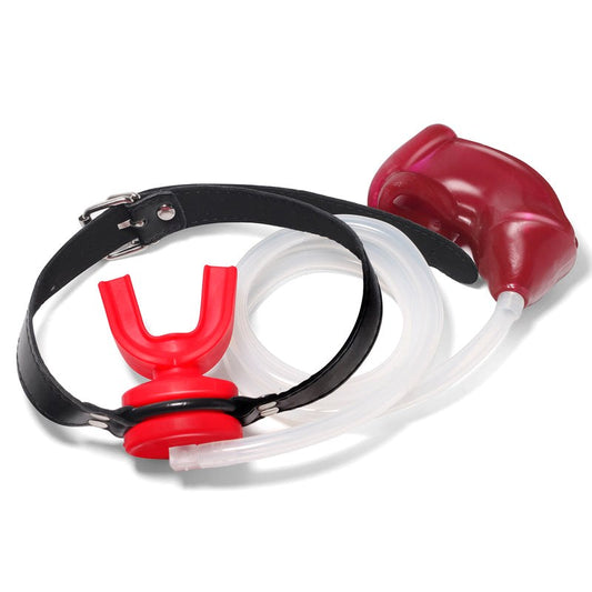Piss Urinal With Cock Cage - - Collars And Cuffs