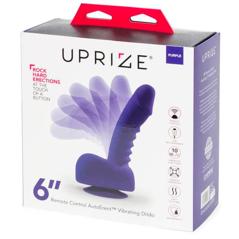 Uprize Remote Control AutoErect 6 Inch Vibrating Dildo - - Butt Plugs