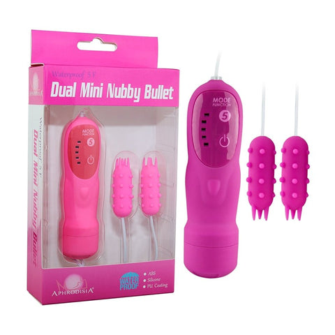 Dual Mini Nubby Bullets Textured by Aphrodisia - Butt Plugs