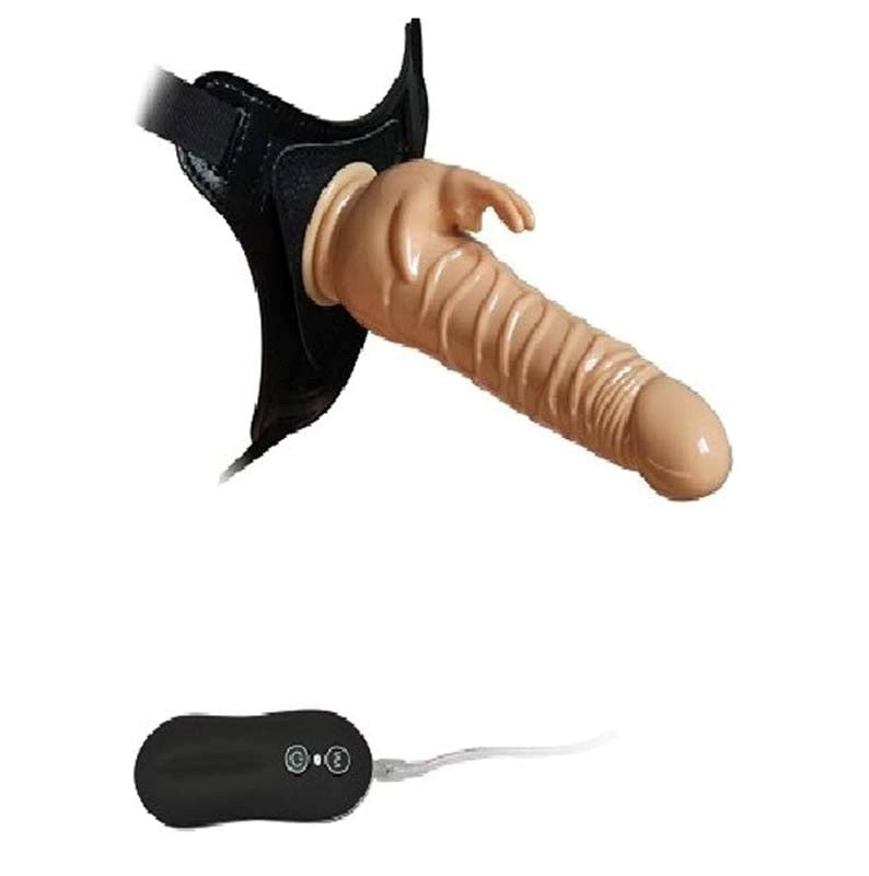 Aphrodisia Harness Rabbit Dildo 8.5 - - Clit Ticklers and Pulsators