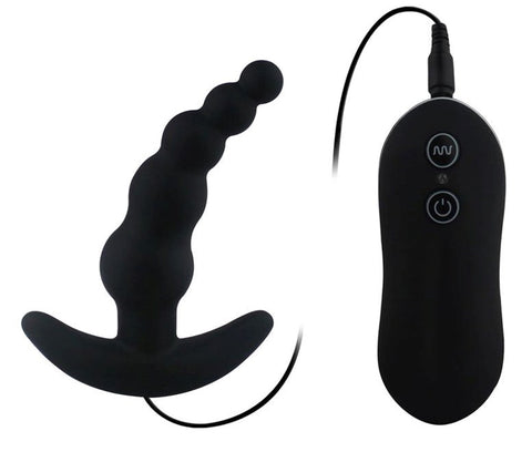 Vibrating Anal Plug Beads 4.5 inches by Aphrodisia - G-Spot Vibrators
