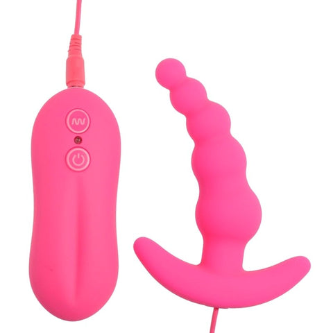 Vibrating Anal Plug Beads 4.5 inches by Aphrodisia - G-Spot Vibrators