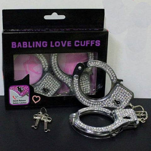 Babling Diamonte Handcuffs by Hell's Couture - G-Spot Vibrators