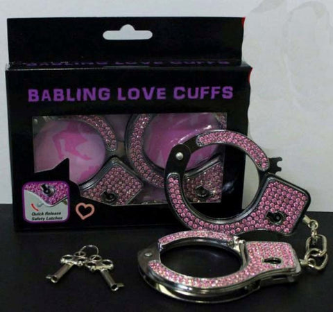 Babling Diamonte Handcuffs by Hell's Couture - G-Spot Vibrators