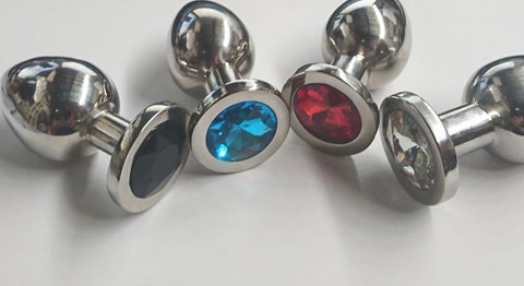 Bedazzled Steel Butt Plug Large by Hell's Couture - Penis Pumps And Stretchers