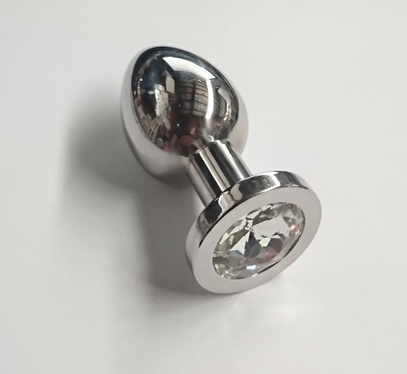 Bedazzled Steel Butt Plug Large - - Penis Pumps And Stretchers