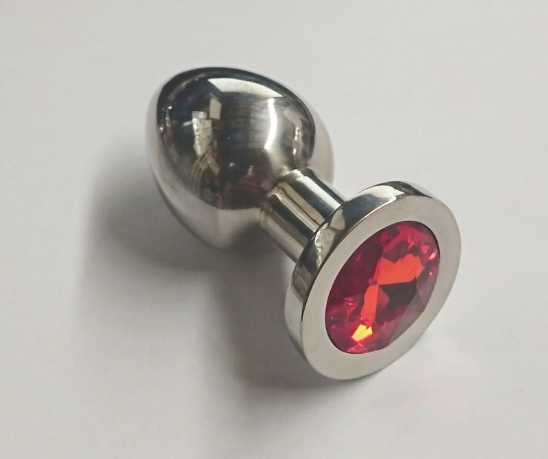 Bedazzled Steel Butt Plug Medium - - Waterproof Vibrators