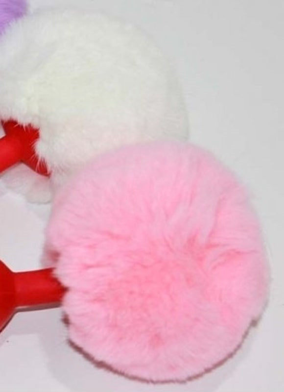 Bunny Faux Tail Silicone Anal Plug Small - - Butt Plugs