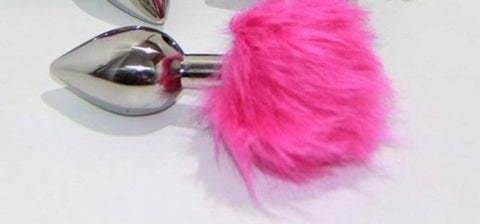 Crazy Rabbit Tail Butt Plug by Hell's Couture - Remote Control Vibrators