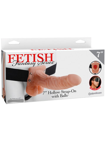 Fetish Fantasy Series. Hollow Strap-On with Balls - Rabbit Vibrators