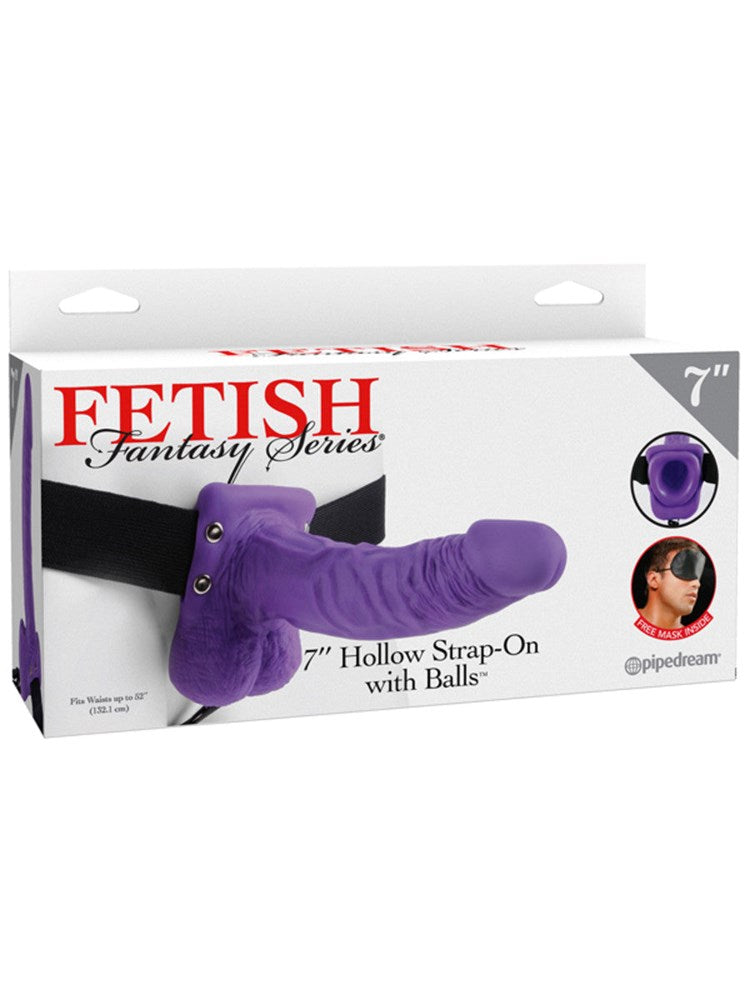 Fetish Fantasy Series 7 Inch Hollow Strap-On with Balls - - Rabbit Vibrators