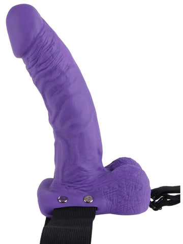 Fetish Fantasy Series. Hollow Strap-On with Balls - Rabbit Vibrators