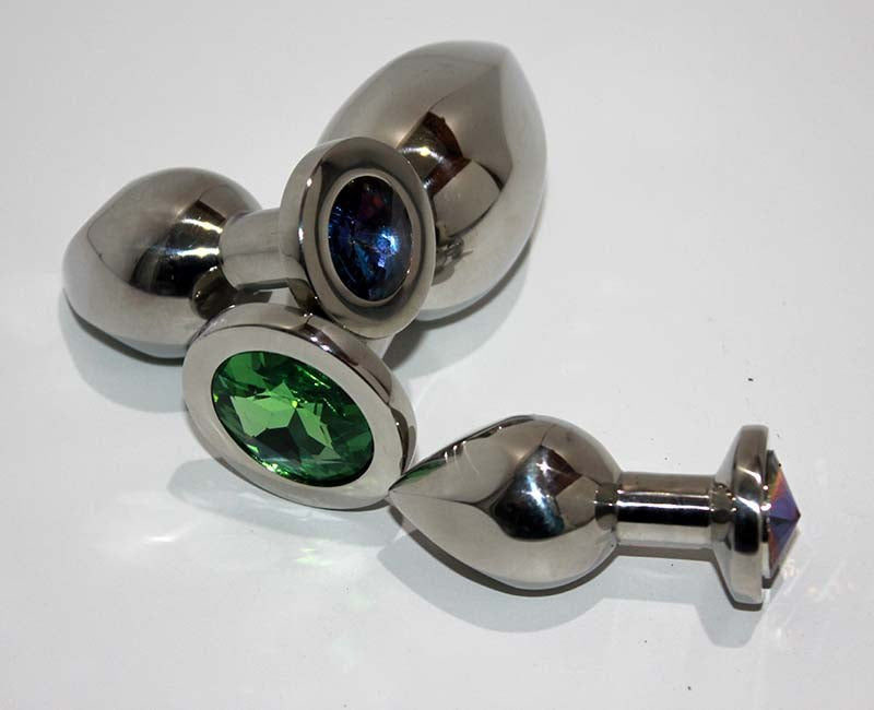 Helix Jewelled Anal Plug Large - - Steel Sex Toys