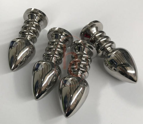 Ribbler Metal Jeweled Large Anal Plug by Hell's Couture - Breast and Nipple Toys