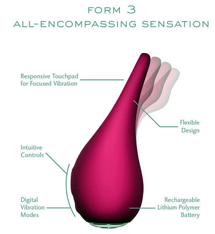 Form 3 Waterproof Rechargeable Vibrator by JimmyJane - Clit Ticklers and Pulsators