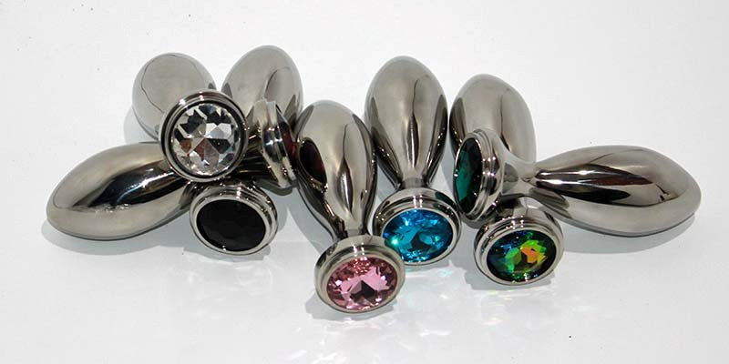 Little Boy Jewelled Medium Anal Plug - - Steel Sex Toys