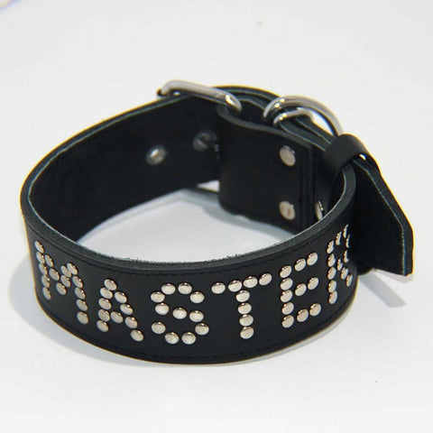Master Leather BDSM Collar by Hell's Couture - Collars and Leads
