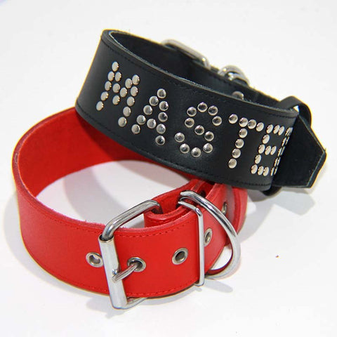 Master Leather BDSM Collar by Hell's Couture - Collars and Leads