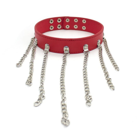 Neck Collar With Chains Bondage Collar by BDStyle - Collars and Leads