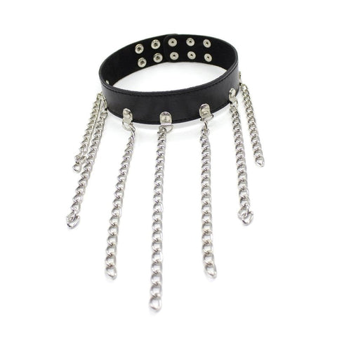 Neck Collar With Chains Bondage Collar by BDStyle - Collars and Leads