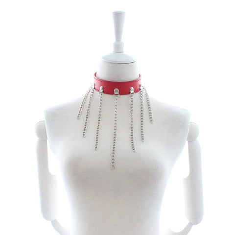 Neck Collar With Chains Bondage Collar by BDStyle - Collars and Leads