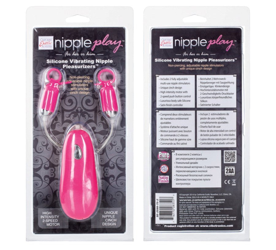 Nipple Play Silicone Vibrating Nipple Pleasurizers - - Rabbit Vibrators