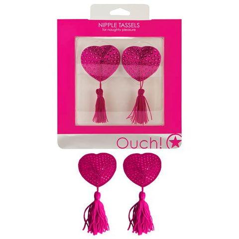 OUCH! Nipple Tassels Heart by Shots Toys - G-Spot Vibrators