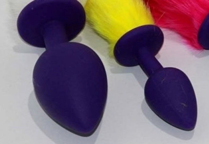 Rabbit Faux Tail Silicone Butt Plug Small - - Butt Plugs