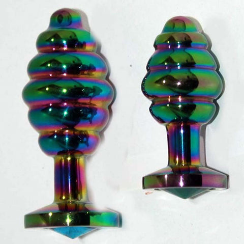 Rainbow Wild Passion Anal Plug Medium Silicone - Steel Sex Toys