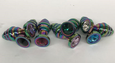 Rainbow Wild Passion Butt Plug Small by Hell's Couture - Steel Sex Toys