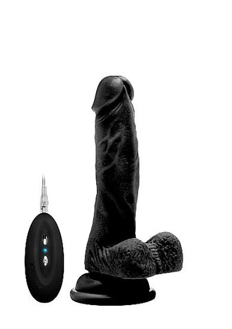 Real Rock Vibrating 7 Inch Realistic Cock With Scrotum - Vibrating Dildos