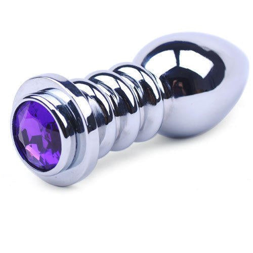 Ribbler Metal Jeweled Butt Plug - - G-Spot Vibrators